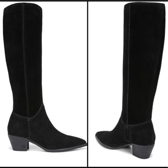 Sam Edelman Shoes - NWT Sam Edelman Black Suede Rowena Boots 7